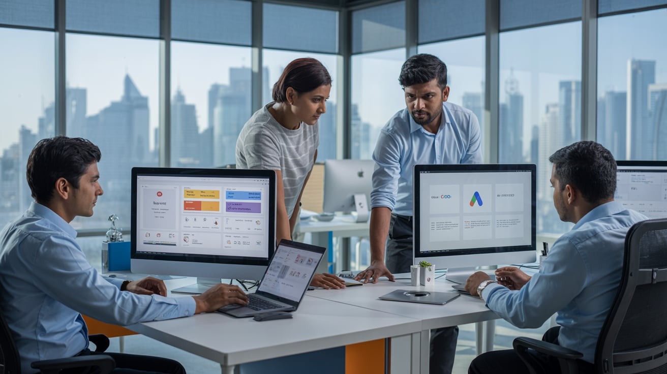 Website designing and digital marketing agency in Gurgaon with a professional team working on SEO, Google Ads, and web development projects.